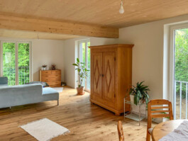 Innenansicht von neuem Gebäudeteil in Wildtal 