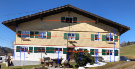 Bemaßung eines Bauernhauses im Allgäu 