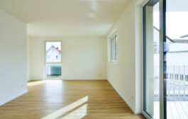 Wohnbereich im Neubau eines Mehrfamilienhauses in Rheinhausen 