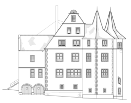 Schloss Schmieheim gezeichnete Ansicht Nord 